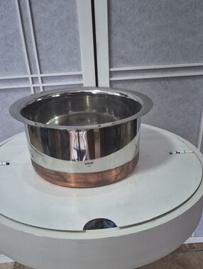 Omega Stainless Steel Mixing Bowl with Copper-Bottom Accent